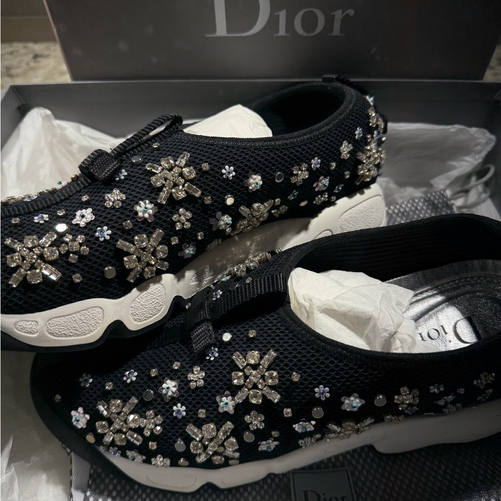 Dior Fusion Crystal Embroid Sneaker